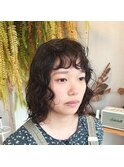 レイヤーボブウェーブパーマ