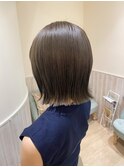 オリーブグレー×切りっぱなし