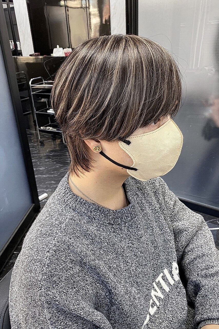 マッシュ メンズメッシュ(ハイライト)/マッシュウルフ～【Ria 梅田