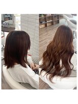 クラン ヘアーアンドスタジオ(CLAN hair & studio)&nbsp;ハイトーンエクステブリーチインナーミルクティーベージュ