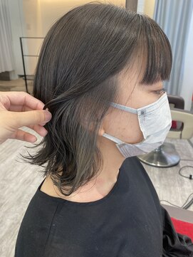 ウイ バイ ファースト 北四番丁店(u'i by first) ★ポイントカラー★大人グレージュ&切りっぱなし楽ちんヘア♪