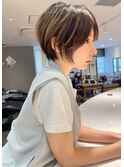 ボブルフ小顔に見せるヘアワンレン黒髪カタログ髪質改善福岡博多