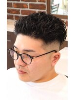 アクセプトザワールドバーバー(Accept the world barber)&nbsp;緩パーマソフトオールバック×スキンフェード