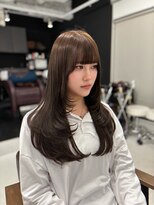 ハピネス 梅田茶屋町店(HAPPINESS) 韓国レイヤーカット オリーブグレージュ 