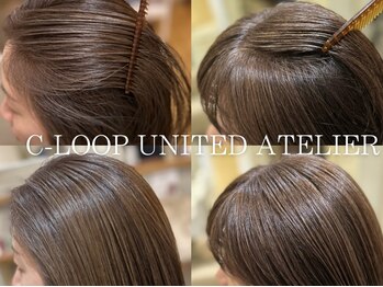 シーループユナイテッドアトリエ(C-LOOP UNITED ATELIER)の写真/《#白髪ぼかし#髪質改善#水素カラー》髪年齢マイナス10歳へ導く美髪ケア"水素カラー”