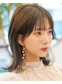 くびれボブ◎くすみベージュ/毛先ワンカール韓国風巻き髪質改善