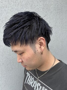 アールワークオブアート(R WORK OF ART) ネイビーメンズ　ショートマッシュ