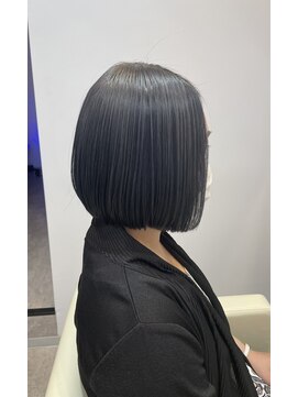 ロビン 反町横浜店(robin) チャコールグレー×大人かわいい丸みボブ反町美容室