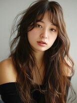 トリッカ シブヤ(TRICCA SHIBUYA)&nbsp;ロングレイヤー/韓国/ヨシンモリ/ブラウン/艶/似合わせ