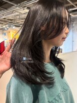 ノラ ヘアーサロン(NORA HAIR SALON)&nbsp;顔まわりカット赤み消しカラーグレーブラック小顔顔まわりカット