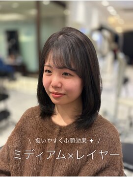 アピッシュ ギンザ(apish ginza) 小顔効果抜群！！ミディアムレイヤー