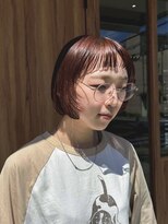 エルナ(ELNA)&nbsp;小顔に見えるハッシュカットボブ×チェリーレッド