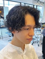 エリマ 横浜西口(elima)&nbsp;シャドウパーマのセンターパートマッシュウルフ＊