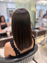 パーマ落としラボ アピッシュ 銀座(apish)&nbsp;パーマ落としストレート美髪艶髪ミディアム自然な仕上がり