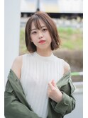 ちょこっと外ハネボブ×シースルーバング 【自由が丘LACO】