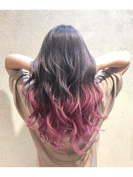 キャパジャストヘアー(CAPA just hair) ハイトーンデザインカラー☆ベリーピンク