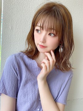 アフロート ディル(AFLOAT D'L) アフロートeri　ひし形ミディアムヘア　ベージュカラー