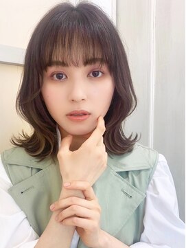 フォルテリノ ナゴヤ(FORTE Lino) くびれ外ハネミディ【髪質改善】パールプラチナトリートメント