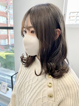 ヘアー アイス 御器所本店(HAIR ICI) 前髪×伸ばしかけセミロング