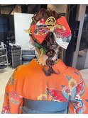 卒業式　袴　リボンヘア