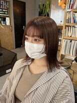 パム 恵比寿(PAM.)&nbsp;オレンジブラウン × 切りっぱなしミディアム