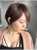 30代40代大人女性/前髪ありショートボブ/ショートヘア/髪質改善