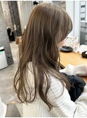 ブリーチなしダブルカラー*ミルクティーオリーブ