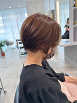 アールヘアーデザイン 藤が丘(r hair design)&nbsp;小顔見せショートベージュカラーブリーチしない透明感カラー