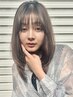 【湿気対策☆気になる前髪.顔周りに】カット+ポイント縮毛矯正￥9900