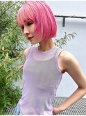 mowen 南堀江　ビビットピンク　ミニボブ