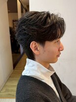 ダブル(W) メンズ/韓国カルマパーマ/マッシュショート