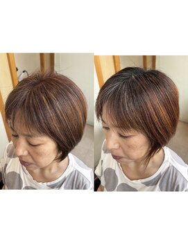 ピオラ(piola) 白髪ぼかしカラー