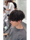 波巻きパーマ 刈り上げマッシュ 波巻きツイスト