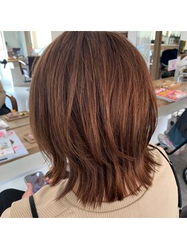 ファイン 三笠店(Fine) レイヤー外ハネボブ☆ココアブラウンカラー