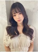 大人可愛い20代30代40代小顔ウルフレイヤーボブ丸み艶ロング