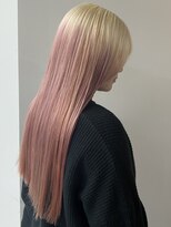 カシェル(cashel)&nbsp;ブロンド×ピンク ／ブリーチ1回／デザインカラー