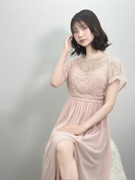 銀座ヘアセット。宣材サロモ編。ロブの巻き下ろしVOL2.0