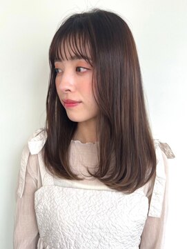 カバーヘア ブリス 大宮西口(COVER HAIR bliss) 髪質改善/ミディアムレイヤー/ダークアッシュ/艶髪/透明感/p大宮