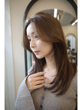 ヌヌ 渋谷 原宿 明治神宮前(nunu) レイヤーカット/トリートメント/ブリーチなしカラー/グレージュ