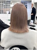 ミルクティーベージュダブルカラーハイトーンレイヤーカット韓国
