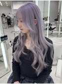 レイヤーカット/グレージュ/ダブルカラー/ミルクティーベージュ