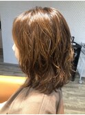 コテ巻き風パーマ