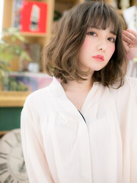 カバーヘア ブリス 戸田公園西口店(COVER HAIR bliss) バレイヤージュくせ毛風小顔ミディh2戸田公園20代30代40代