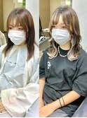 前髪インナーカラー×イヤリングカラー // シールエクステ20枚