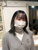 ゼストカロン(ZEST Kalon)&nbsp;【1ブリーチで出来る】ブラック×グレー　インナーカラー