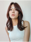 ★イメチェン小顔似合わせカット斜めバンググレージュカラー