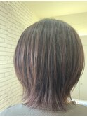 レイヤーボブ/ひし形レイヤー/ベージュ/外ハネ/20代30代40代50代