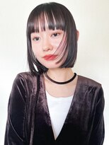 アルバム 池袋(ALBUM) アッシュブラックフレンチカジュアルレイヤーカット_ba494501