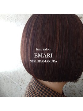 エマリ ニシカマクラ(EMARI) 30代40代50代　ワンレングス×丸みボブ