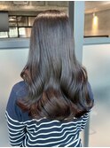 グレージュカラー美髪レイヤーロンググレーベージュ_ba491921